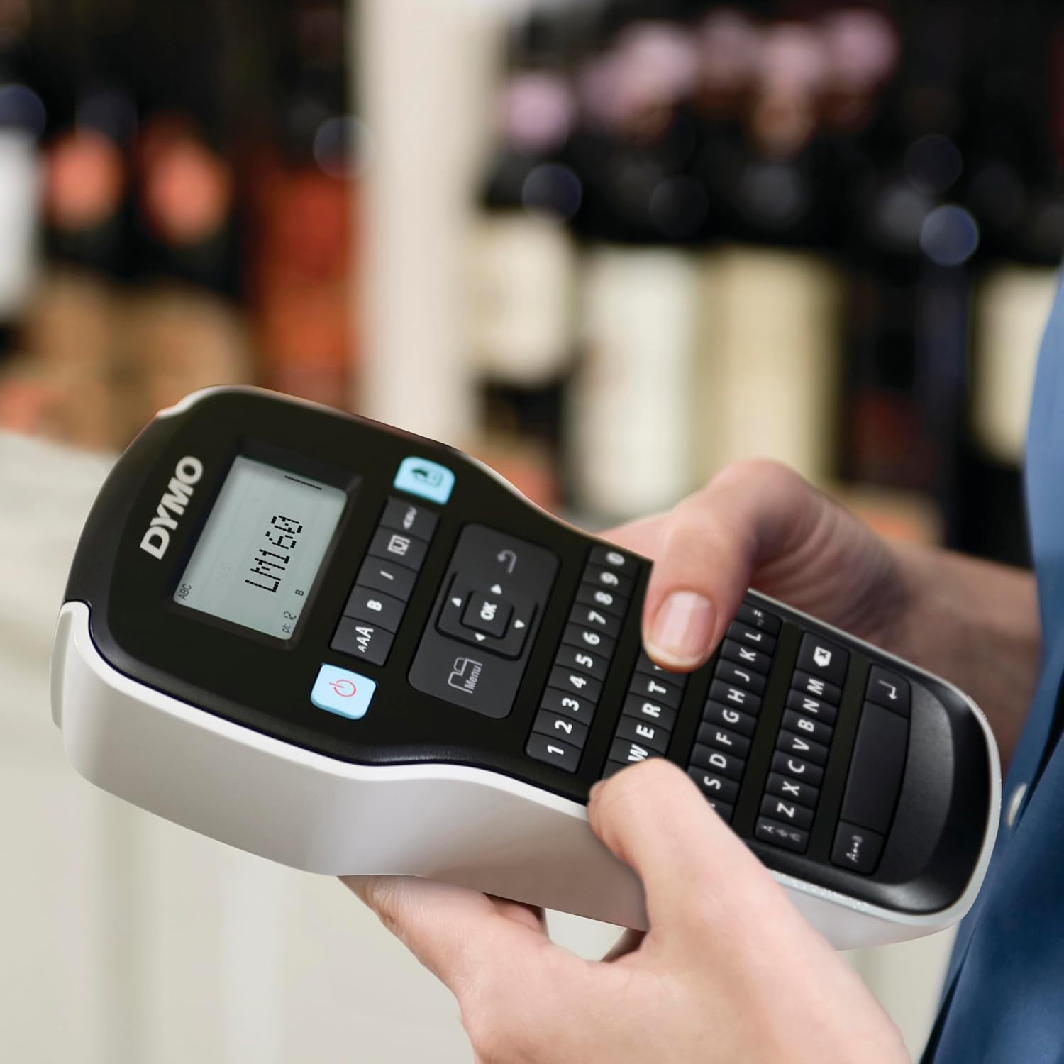 Dymo Label Manager 160 Label Maker Starter Kit with 3 rolls of D1 Label Tape | Handheld Label Printer Machine | QWERTY Keyboard | Ideal for Office or Home