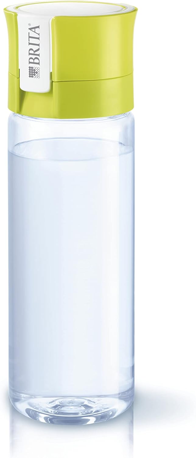 BRITA S1186 Water Filter bottle, reduces chlorine and organic impurities, BPA free, Lime, 600ml