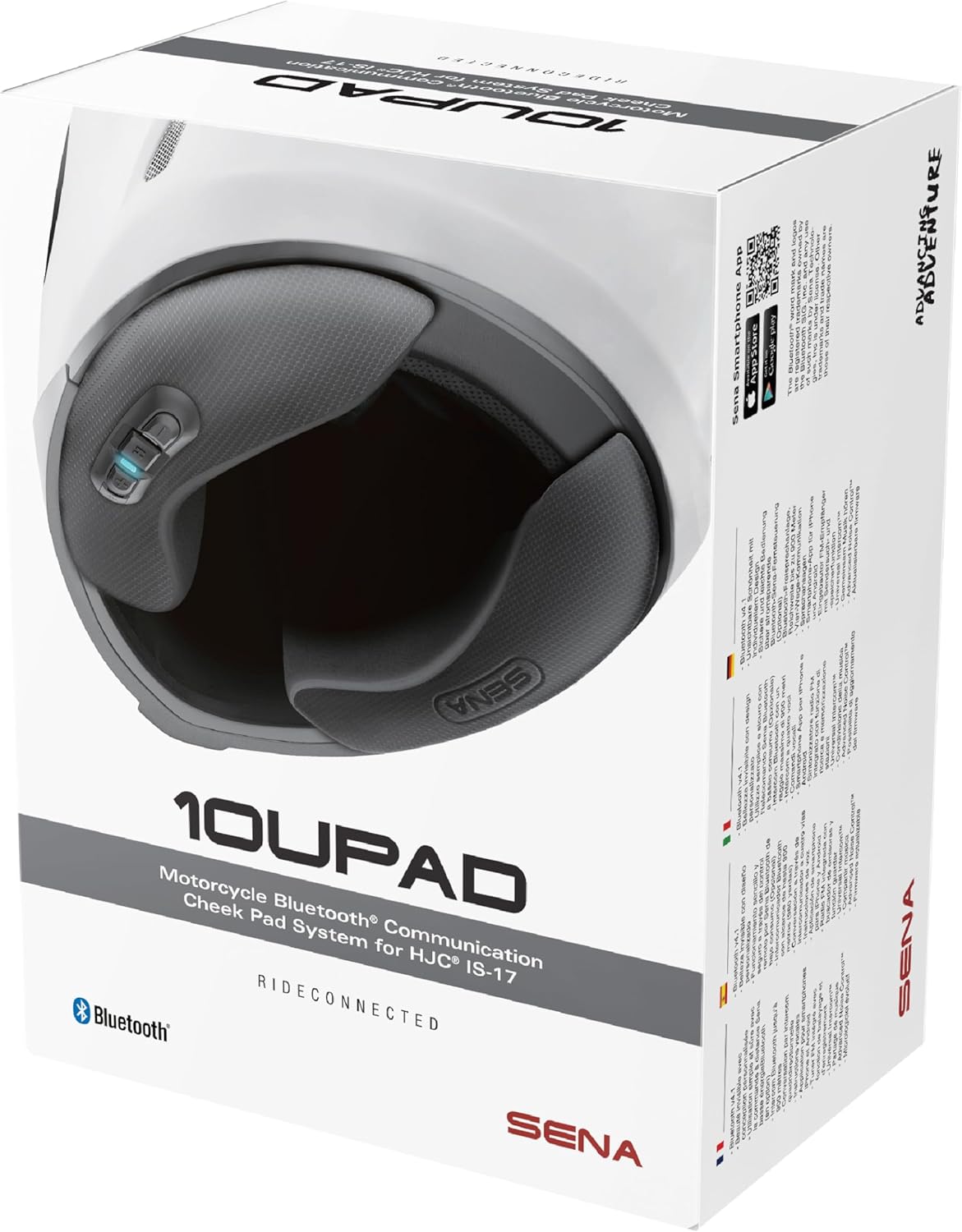 SENA Bluetooth handsfree headset 10UPAD for helmets HJC IS-17 (range 0,9 km)