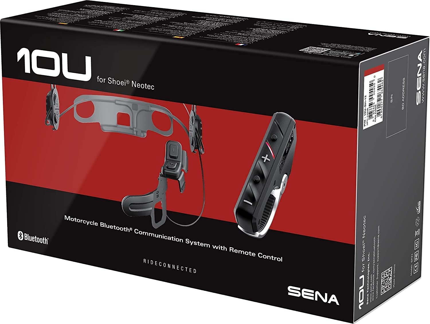 SENA Bluetooth handsfree headset 10U for helmets Shoei Neotec (range 1,6 km)
