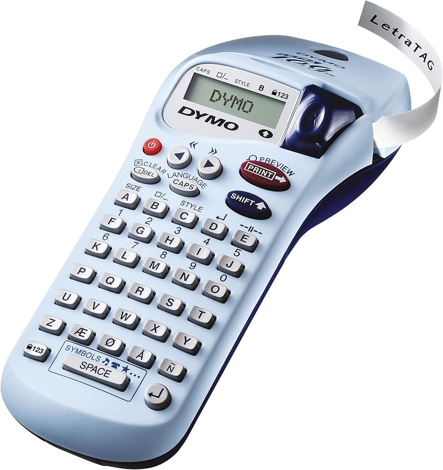 Dymo LetraTag XR Handheld Label Maker | ABC Keyboard Home Label Printer with Easy-to-Use LCD Screen | Grey