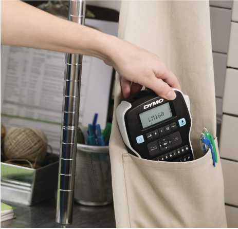 Dymo LabelManager 160 Label Maker | Handheld Label Printer with QWERTY Keyboard | Includes Black & White D1 Label Tape (12mm) | For Home & Office