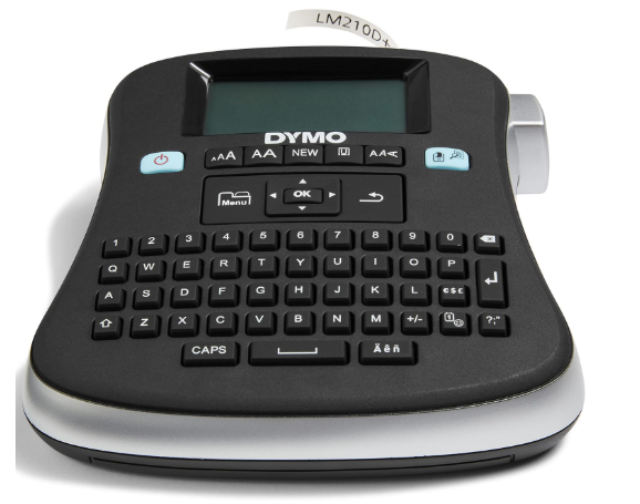 Dymo LabelManager 210D+ Handheld Label Maker Kit | QWERTY Keyboard | with 12mm Black on White D1 Labels & Carrying Case