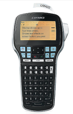 DYMO LabelManager 420P High Performance Rechargeable Portable Label Maker Kit | ABC Keyboard with 4 Rolls of D1 Labels & Carrying Case