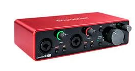 Focusrite Scarlett 2i2 3rd Gen USB Audio Interface for Recording, Songwriting, Streaming and Podcasting — High-Fidelity, Studio Quality Recording, and All the Software You Need to Record