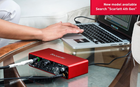 Focusrite Scarlett 2i2 3rd Gen USB Audio Interface for Recording, Songwriting, Streaming and Podcasting — High-Fidelity, Studio Quality Recording, and All the Software You Need to Record