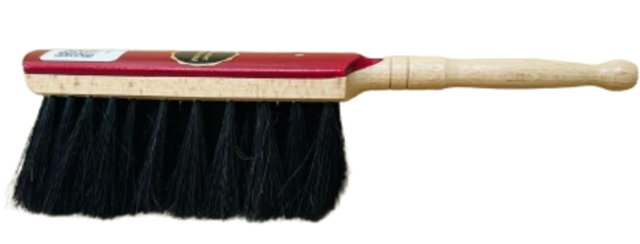 30 cm Natural Horsehair Precision Cleaning Brush – 6-Row Soft Bristle Masonry & Indoor Dust Removal Tool with Ergonomic Wooden Handle
