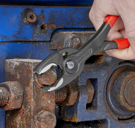 Knipex TwinGrip Slip Joint Pliers black atramentized, with non-slip plastic coating 200 mm 82 01 200 SB