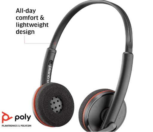 Plantronics - Blackwire 3220 - Wired Dual-Ear (Stereo) Headset with Boom Mic - USB-C to connect to your PC or Mac