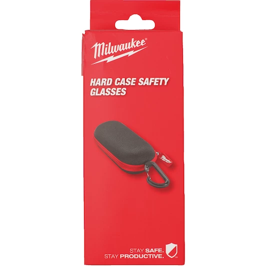 Milwaukee Safety Glasses Case, Hard, Red, One Size, Modern Style, 4932492083