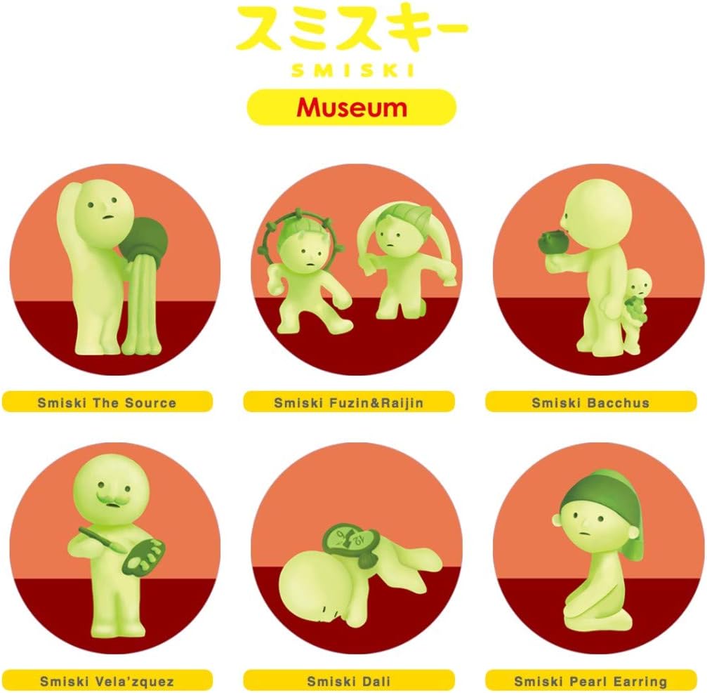 Smiski Dreams Glow in The Dark Figure, Museum Series, Random Style, 1 Pack