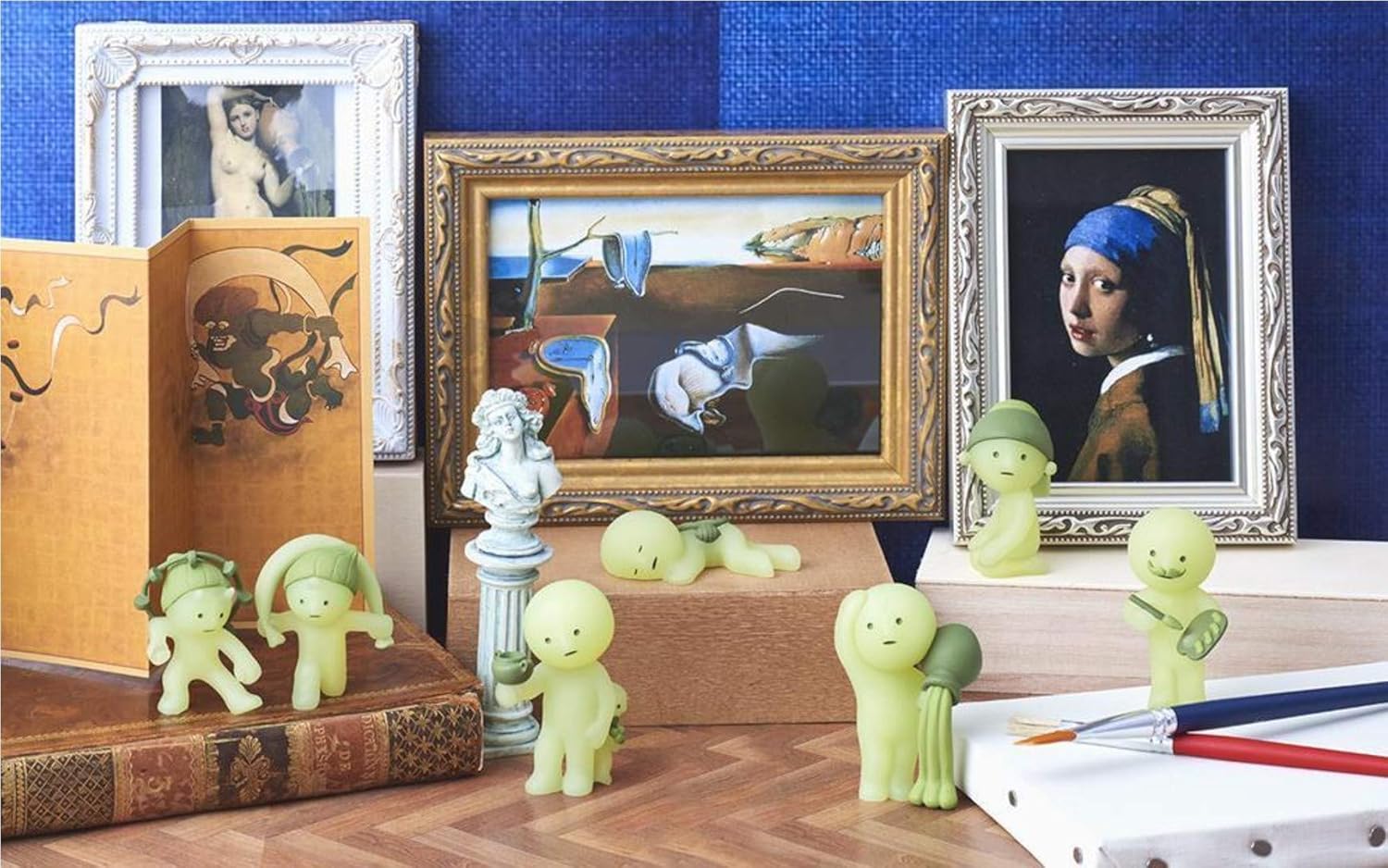 Smiski Dreams Glow in The Dark Figure, Museum Series, Random Style, 1 Pack