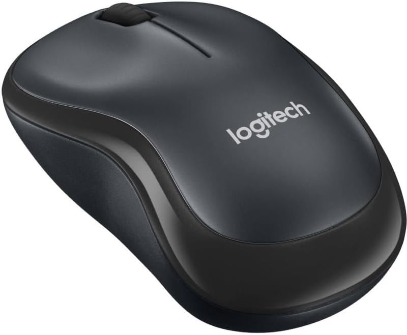 Logitech M220 SILENT Wireless Mouse, 2.4 GHz with USB Receiver, 1000 DPI Optical Tracking, 18-Month Battery, Ambidextrous, Compatible with PC, Mac, Laptop – Black