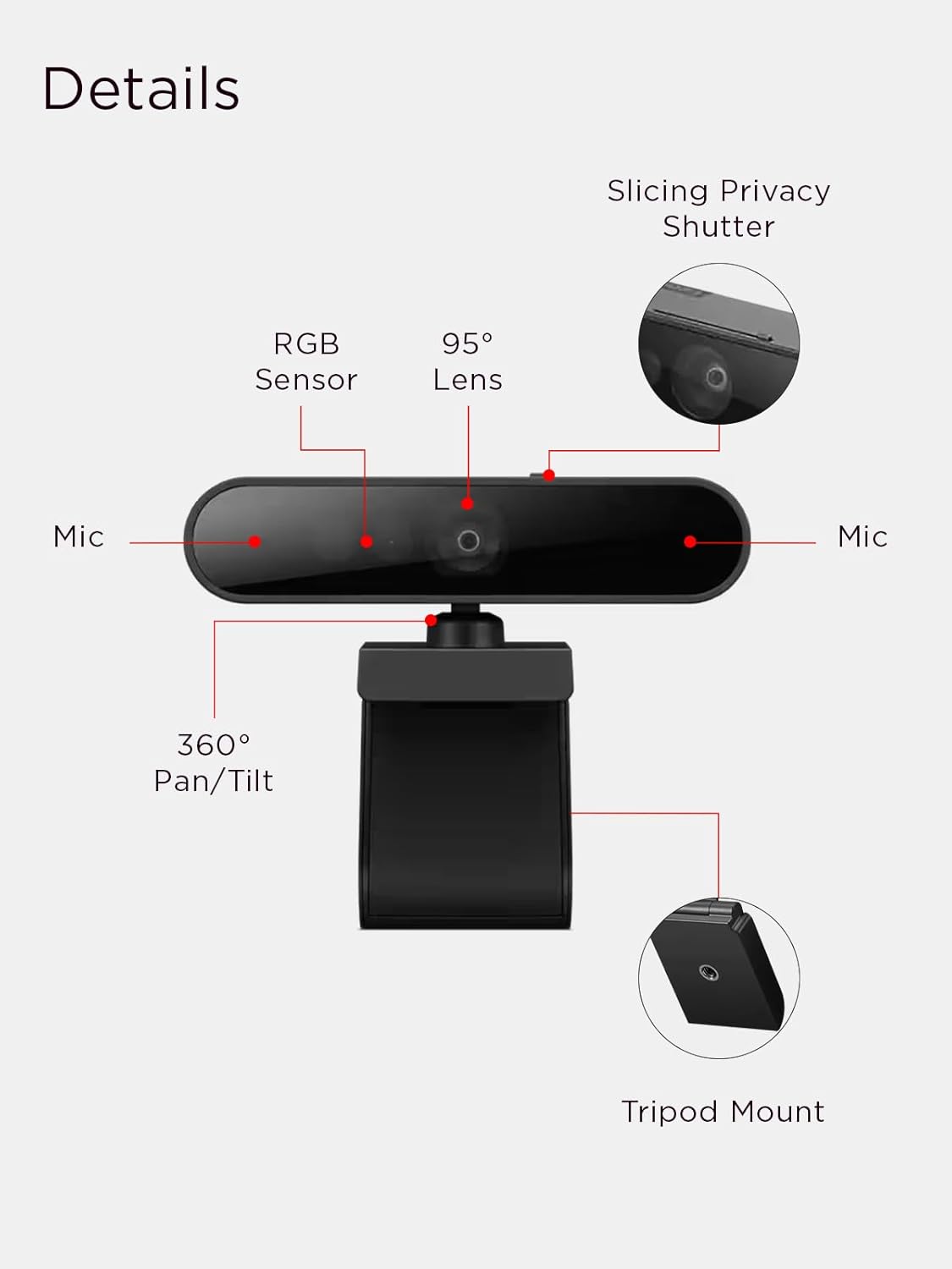 Lenovo Performance FHD Webcam - Webcam - Pan/Tilt