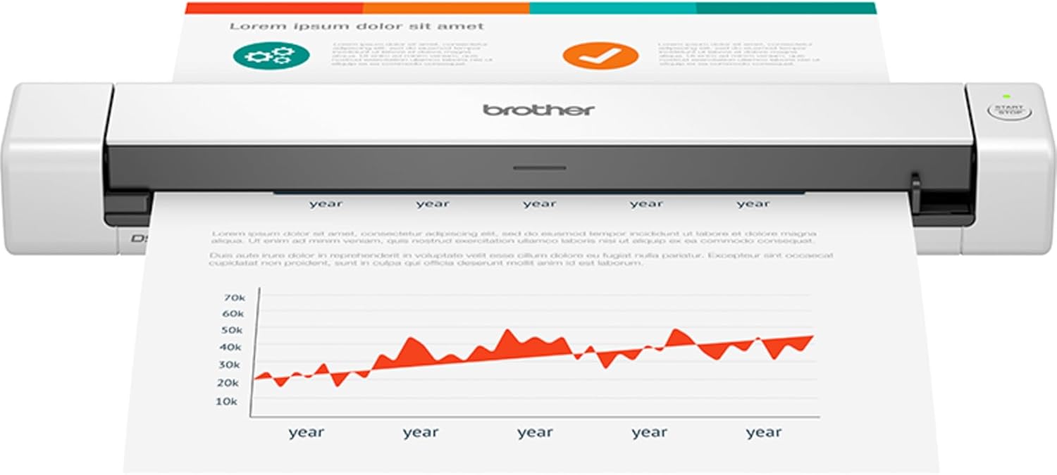 Brother DS-640 Mobile Scanner | A4 | USB Power | 15 ppm | Color | Black/White | Dsmobile | Scan to USB