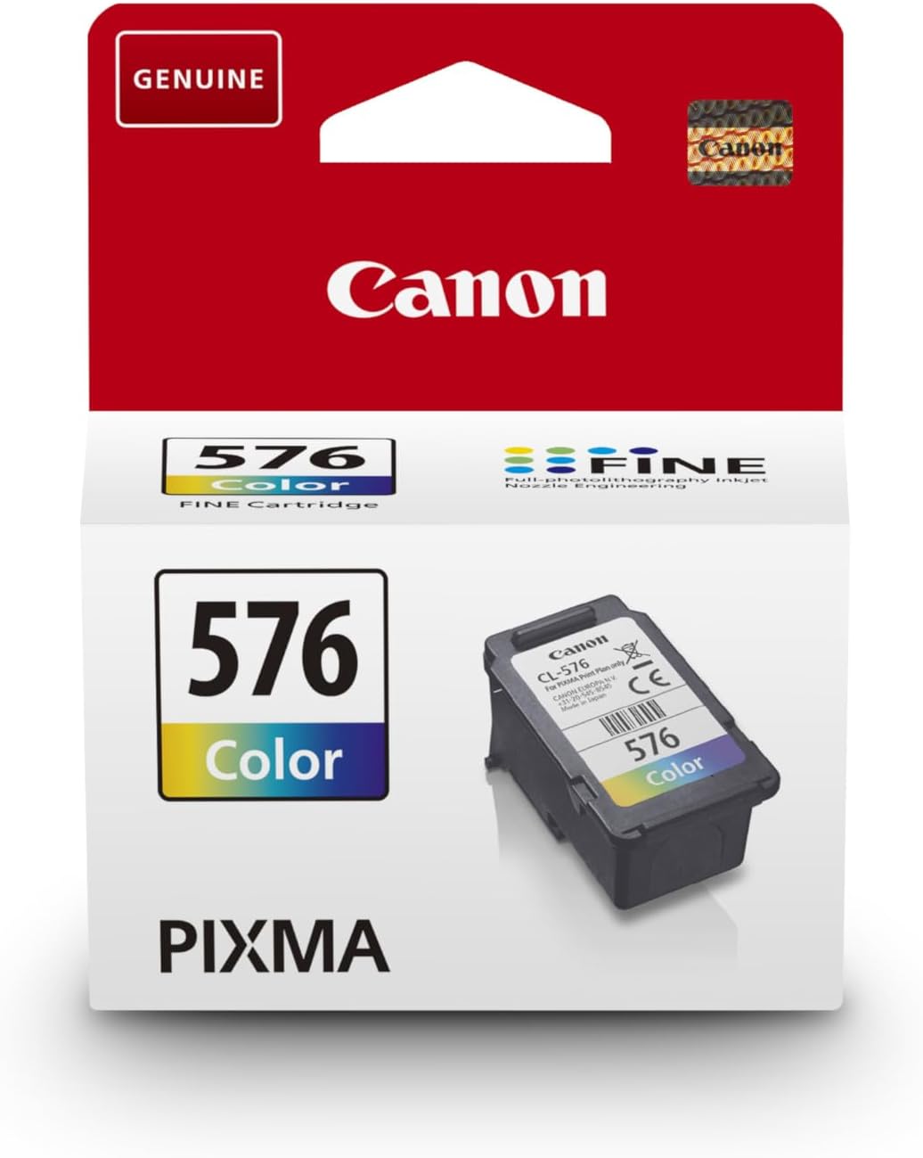 Canon CL-576 Colour Ink Cartridge - Genuine Printer Ink Cartridge - Compatible with Canon PIXMA Printers