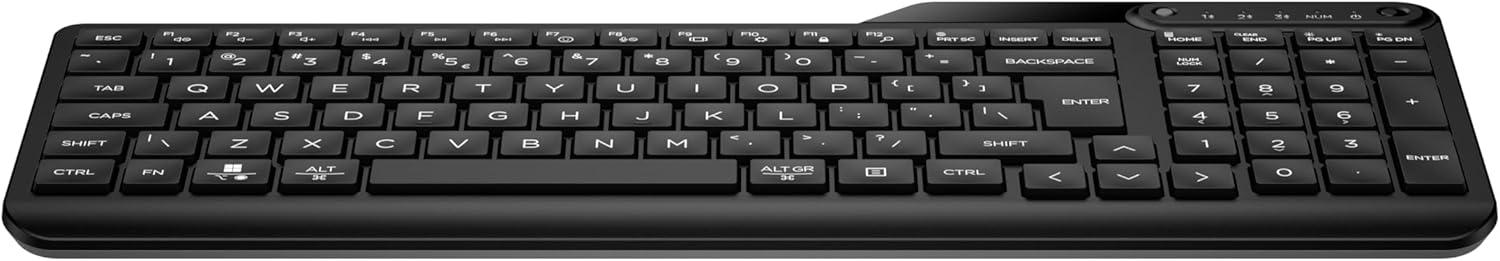HP 460 Multi-Device Bluetooth Keyboard | Compatible with Chrome, PC or Mac | Bluetooth | Connect up to 3 Devices | Quick Switch Button | 12 Programmable Shortcut Keys | Up to 24 Months Battery | Black