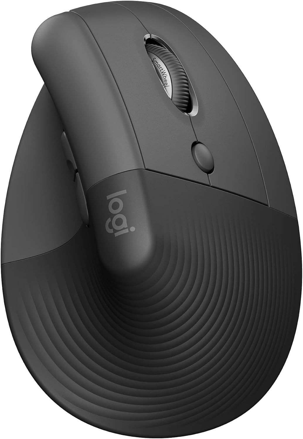 Logitech Lift Vertical Ergonomic Mouse, Wireless, Bluetooth or Logi Bolt USB receiver, Quiet clicks, 4 buttons, compatible with Windows/macOS/iPadOS, Laptop, PC – Graphite