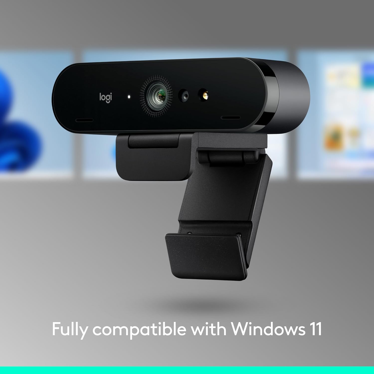 Logitech Brio 4K Webcam, Video Calling, Noise-Cancelling mic, HD Auto Light Correction, Wide Field of View, Works with Microsoft Teams, Zoom, Google Voice, Google Meet, PC/Mac/Laptop/Macbook/Tablet