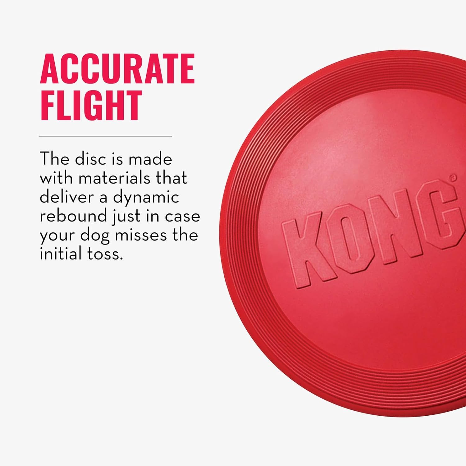 KONG Flyer - Durable Dog Toy for Outdoor Playtime - Natural Rubber Flying Disc for Fetch - For Small Dogs