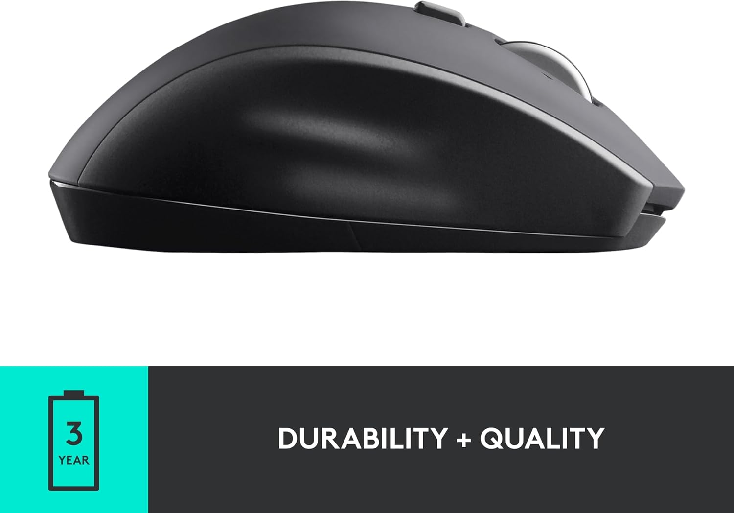 Logitech M705 Marathon Wireless Mouse, 2.4 GHz USB Unifying Receiver, 1000 DPI, 5-Programmable Buttons, 3-Year Battery, Compatible with PC, Mac, Laptop, Chromebook – Grey