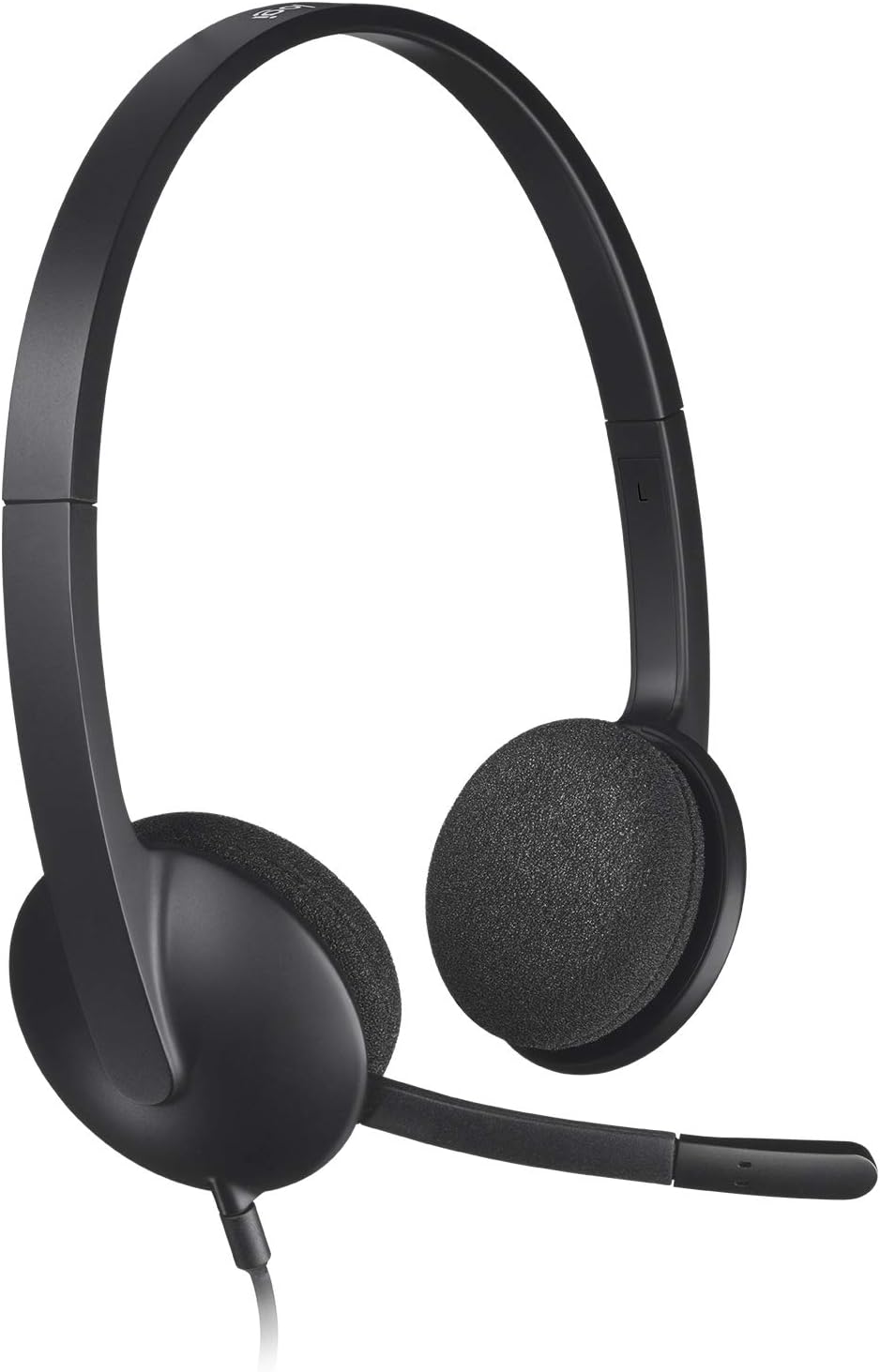 Logitech H340 Wired Headset, Stereo Headphones with Noise-Cancelling Microphone, USB, PC/Mac/Laptop – Black