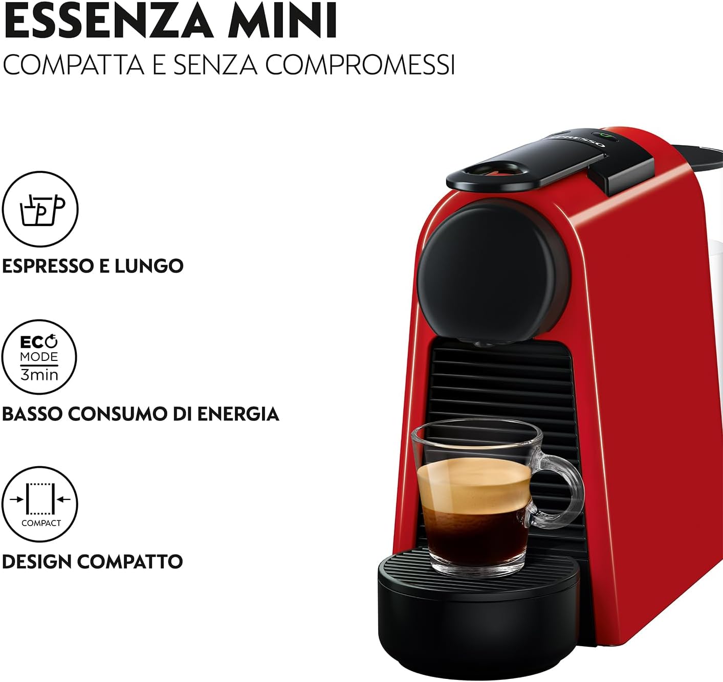 Nespresso DELONGHI Essenza Coffee EN85 | DELONGHI Red Automatica
