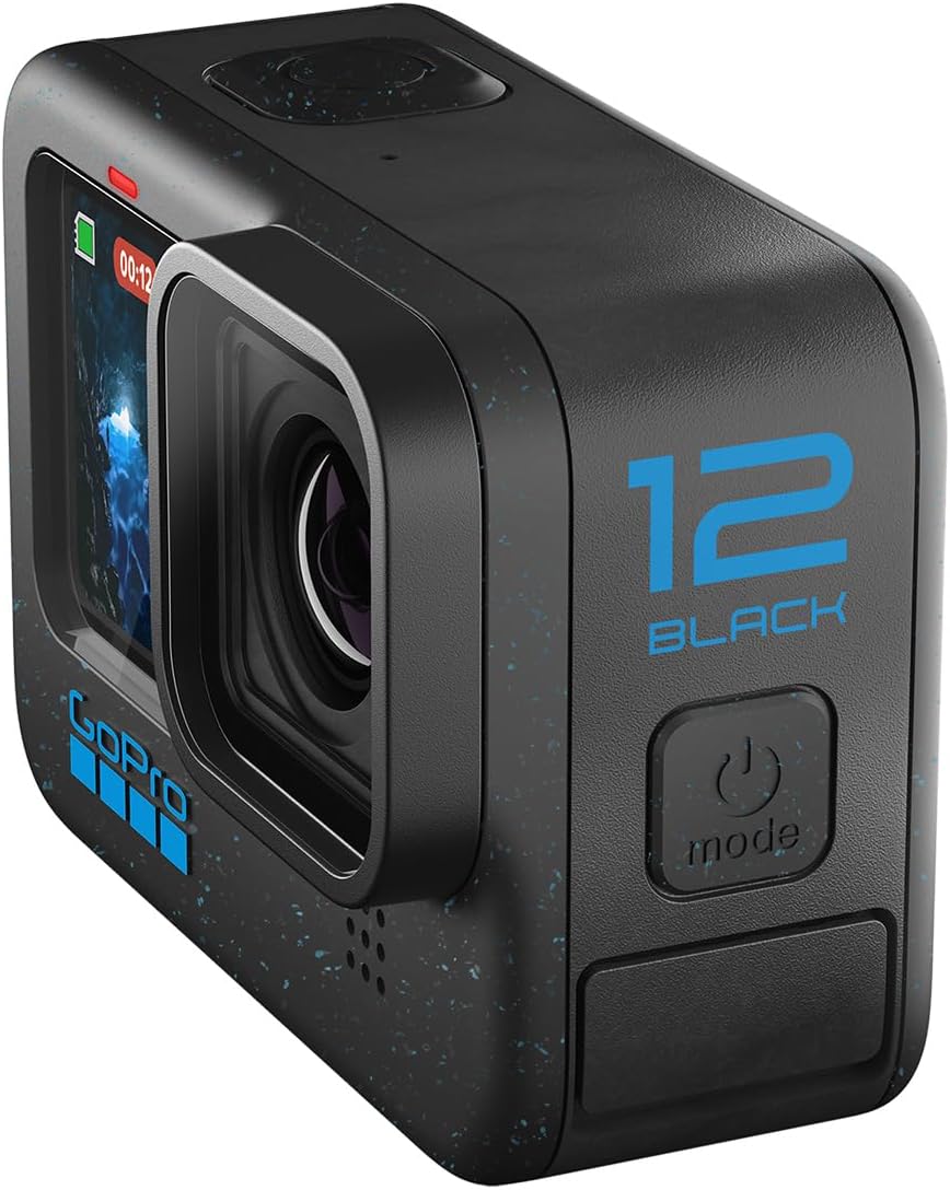 GoPro HERO12 Black - Waterproof Action Camera with 5.3K60 Ultra HD Video, 27MP Photos, HDR, 1/1.9" Image Sensor, Live Streaming, Webcam, Stabilization