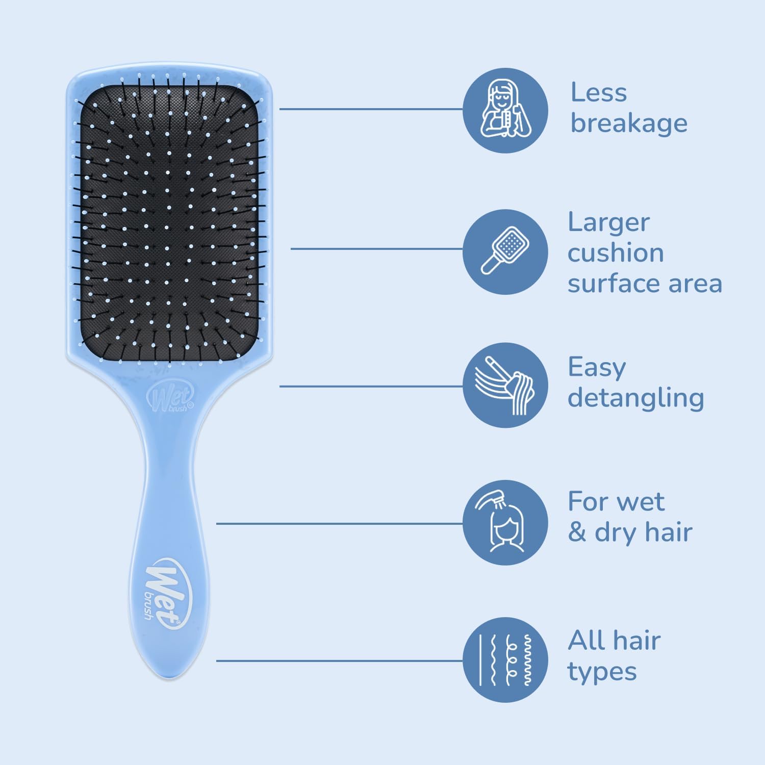 Wet-Brush Paddle Detangler Hair Brush