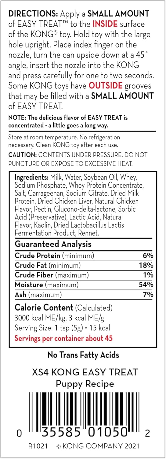 KONG - Easy Treat - Dog Treat Paste - 8 ounce - Puppy Recipe