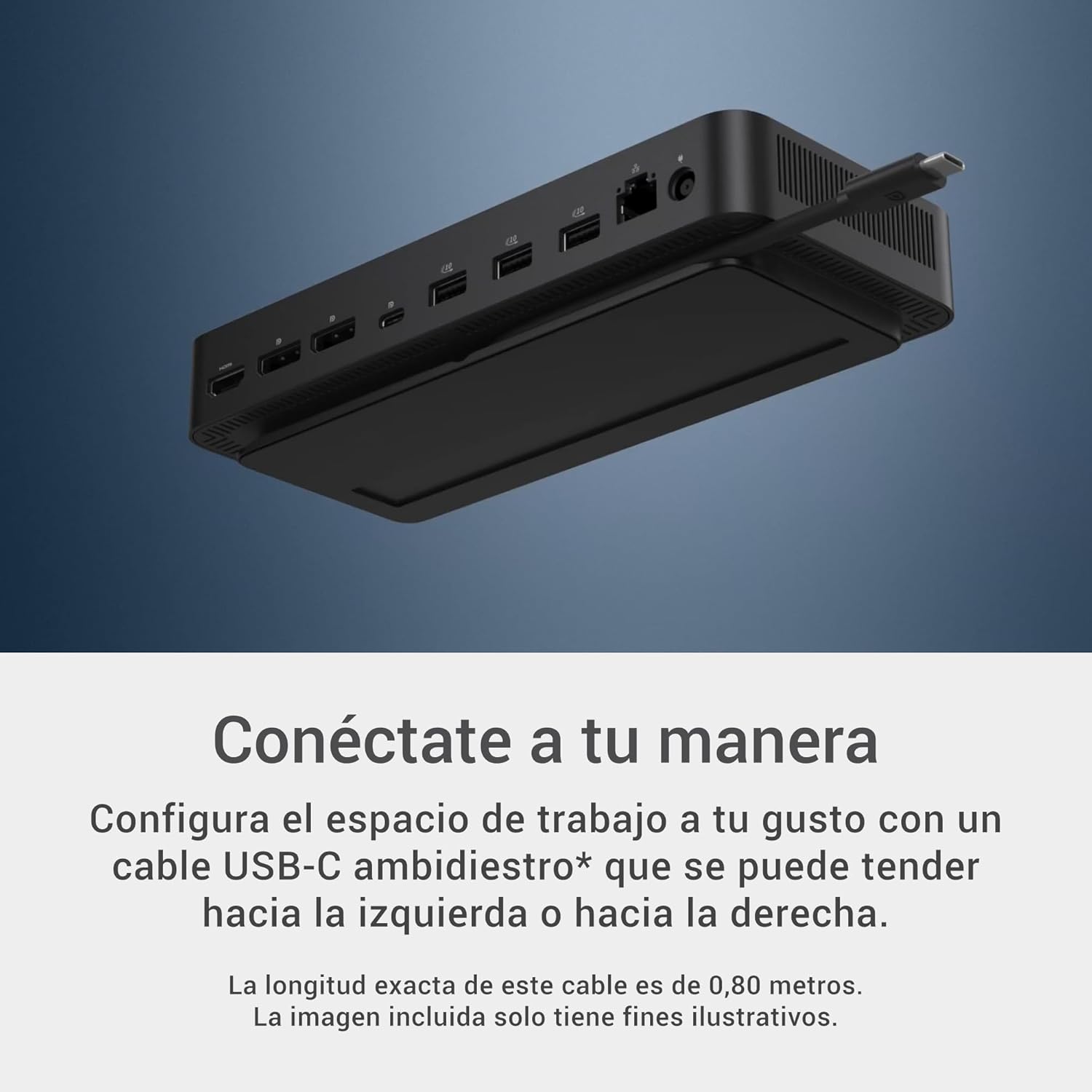 Dell Pro Dock WD25 – USB-C Docking station with 100W Charging, 4 Display Support, 2x DP 1.4, HDMI 2.1, 6 USB Ports, High-Speed 2.5 Gigabit Ethernet, Sustainable Compact Design