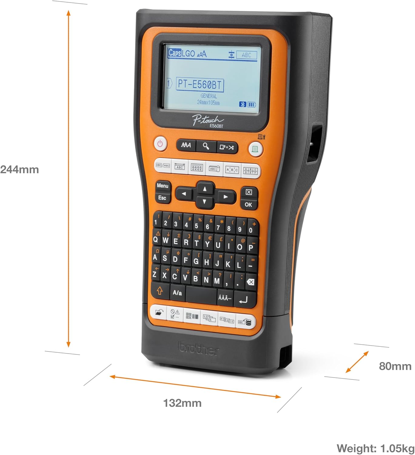 PT-E560BTVP Electrician label printer | Prints up to 24mm | Bluetooth | Pro Label Tool app Connectivity | Dual auto- cutter | USB-c connectivity