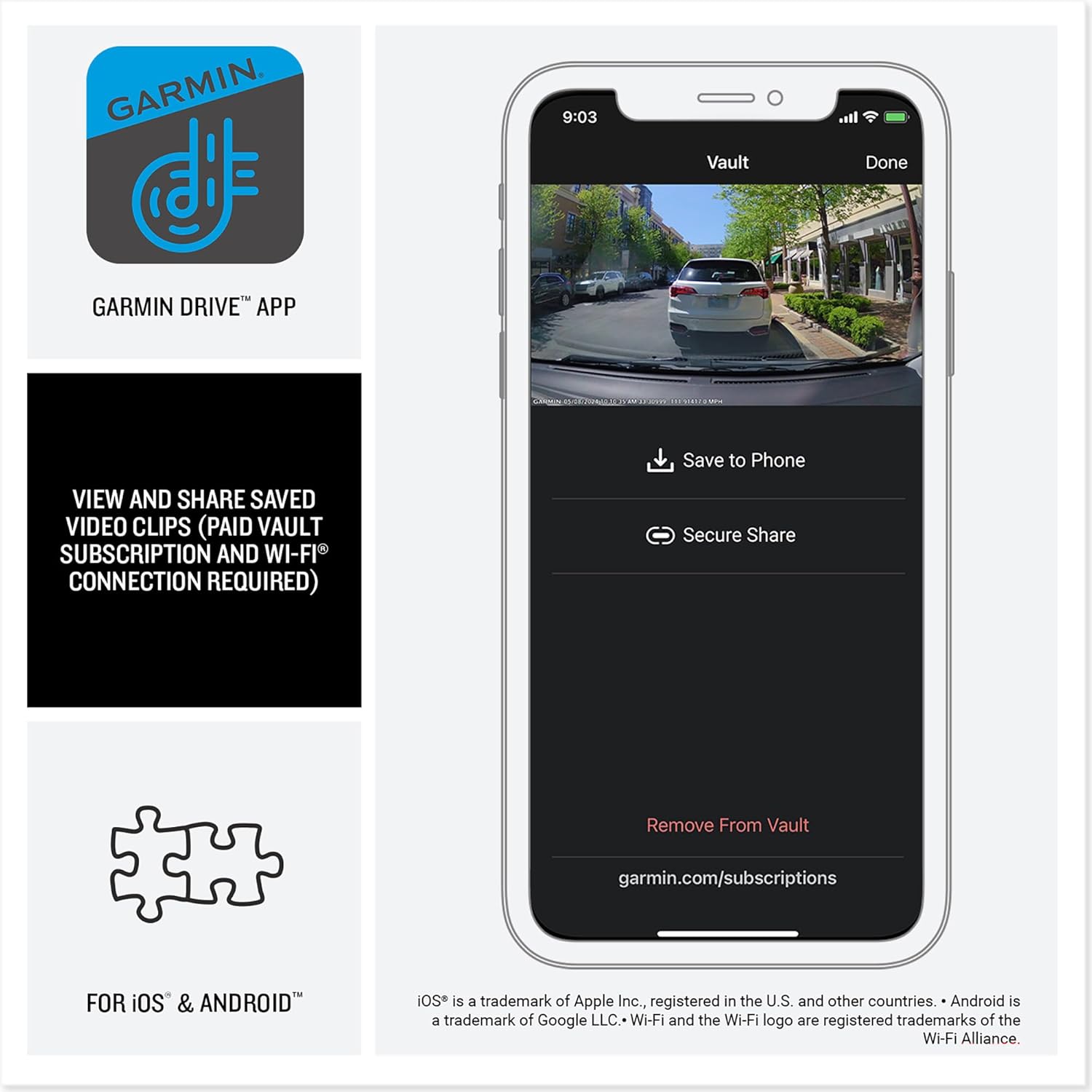 Garmin Dash Cam Mini 3, Super Compact Dash Cam, 140-degree Field of View, Voice Controlled, Incident Detection, 1080p HD Video, Built in Clarity Polariser, Parking Guard