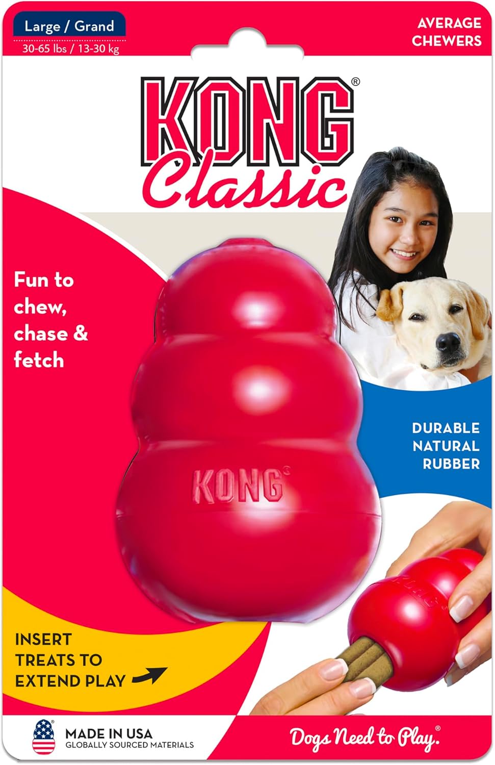 KONG Classic Stuffable Dog Toy For Large Dogs