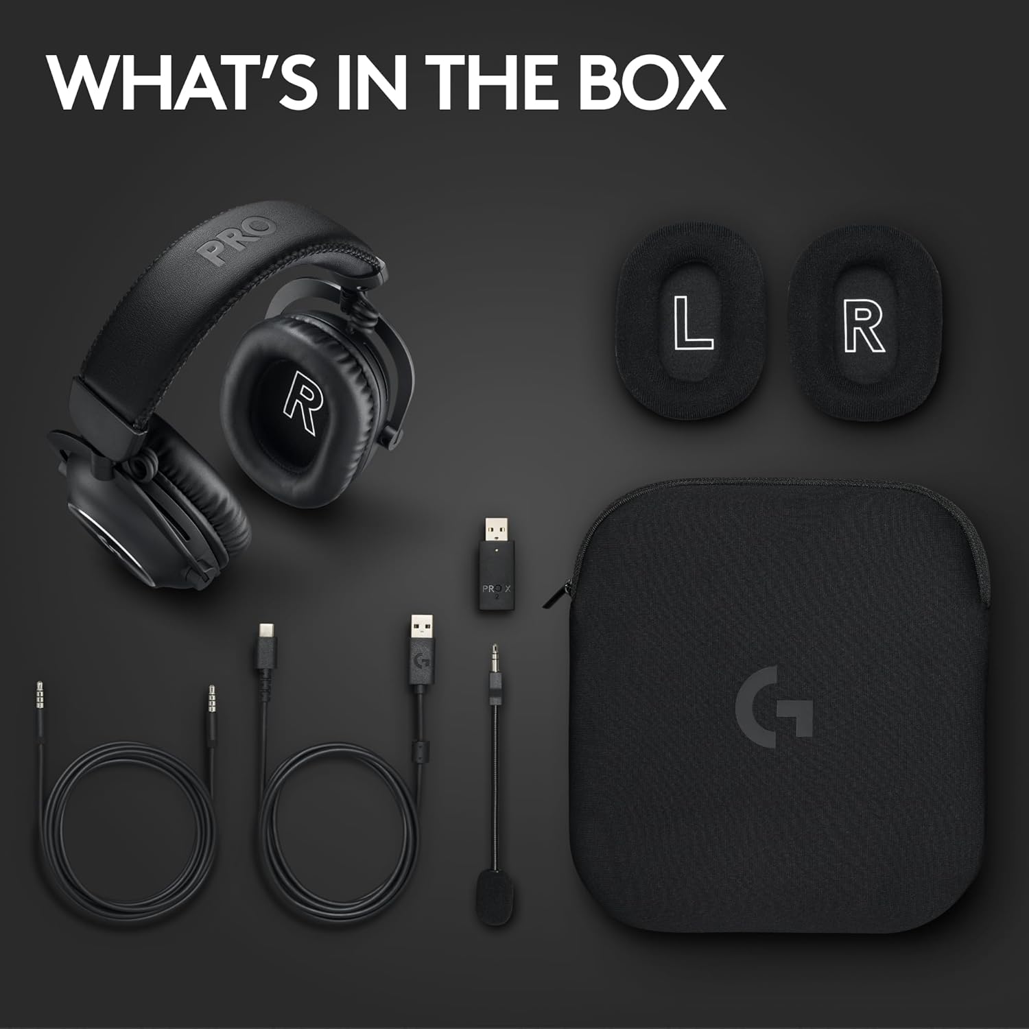 Logitech G PRO X 2 LIGHTSPEED Wireless Gaming Headset, Detachable Boom Mic, 50mm Graphene Drivers, DTS: Headphone 2.0—7.1 Surround, Bluetooth/USB/3.5mm Aux, for PC, PS5, PS4, Nintendo Switch - Black