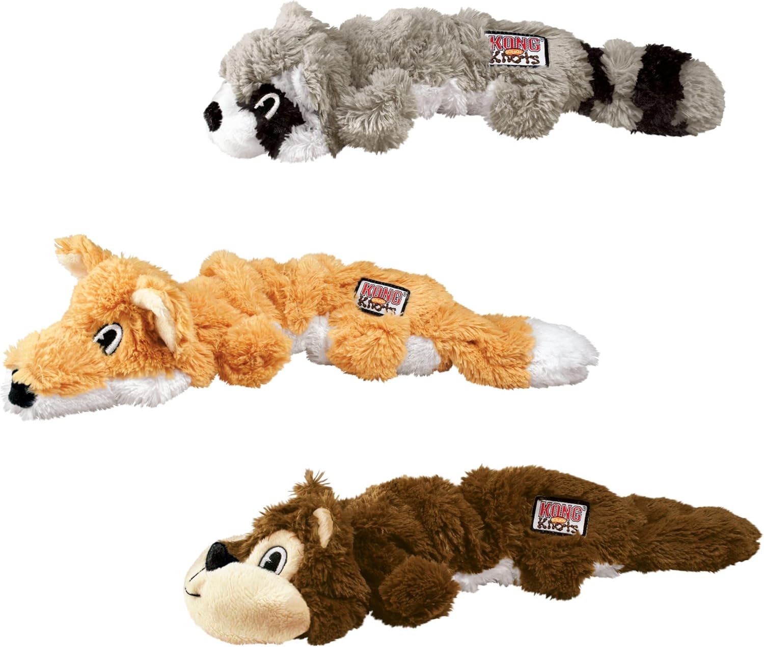 KONG Scrunch Knots Squirrel Dog Toy, Small/Medium