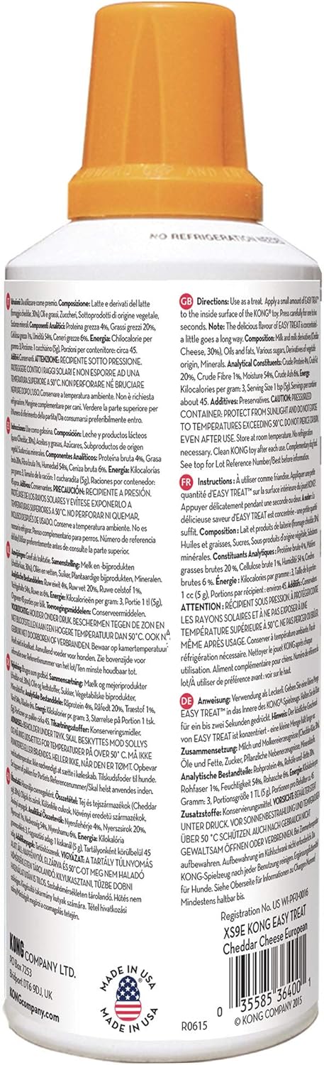 KONG - Easy Treat - Dog Treat Paste - 8 ounce - Cheddar Cheese