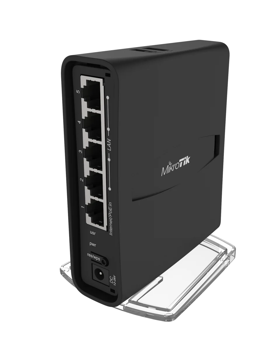 MikroTik hAP ac2 RBD52G-5HacD2HnD-TC Dual-Concurrent 2.4/5GHz Access Point, 802.11a/b/g/n/ac, 5 x Gigabit Ethernet ports