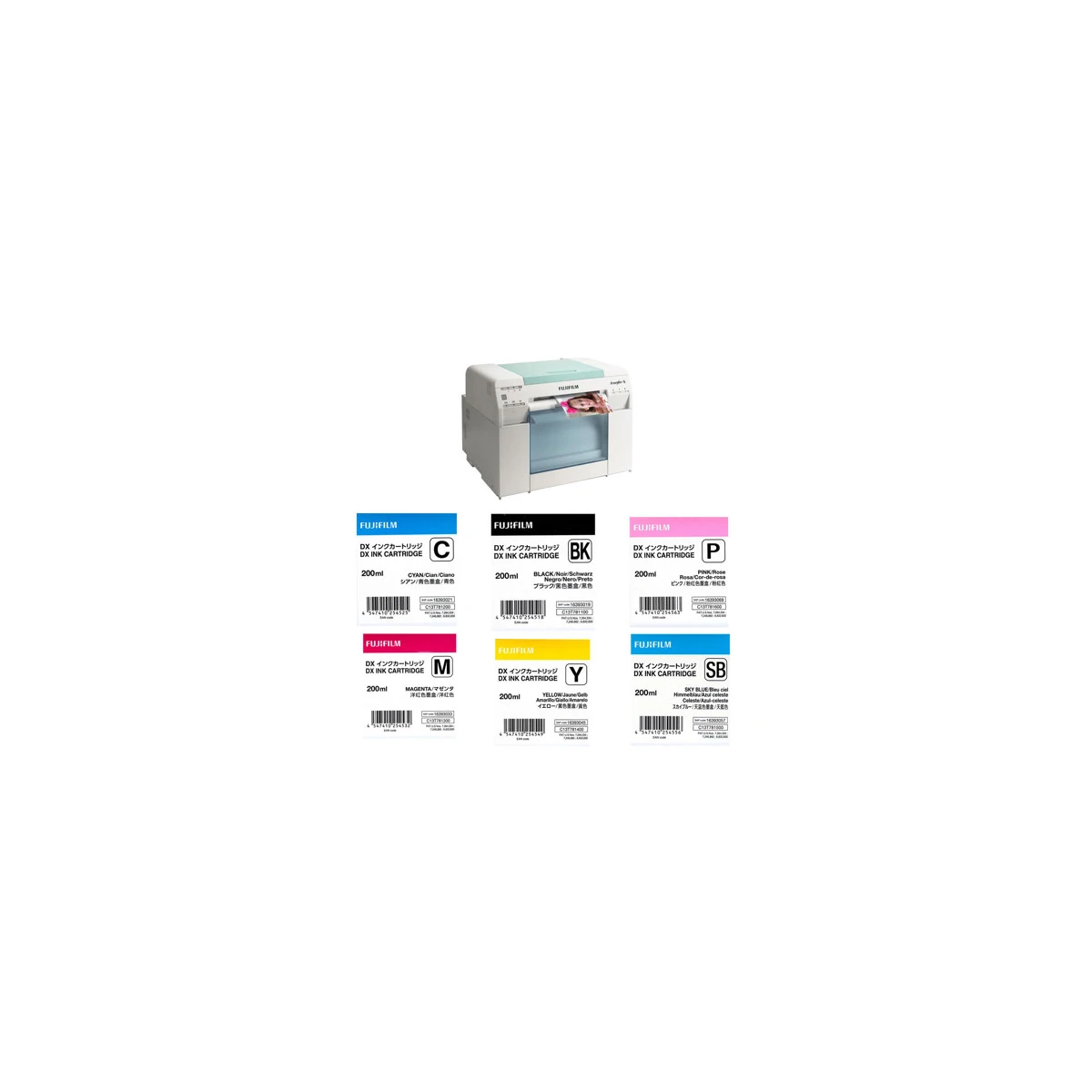 Fujifilm Inkjet Ink Cartridge DX100 200 ml Black