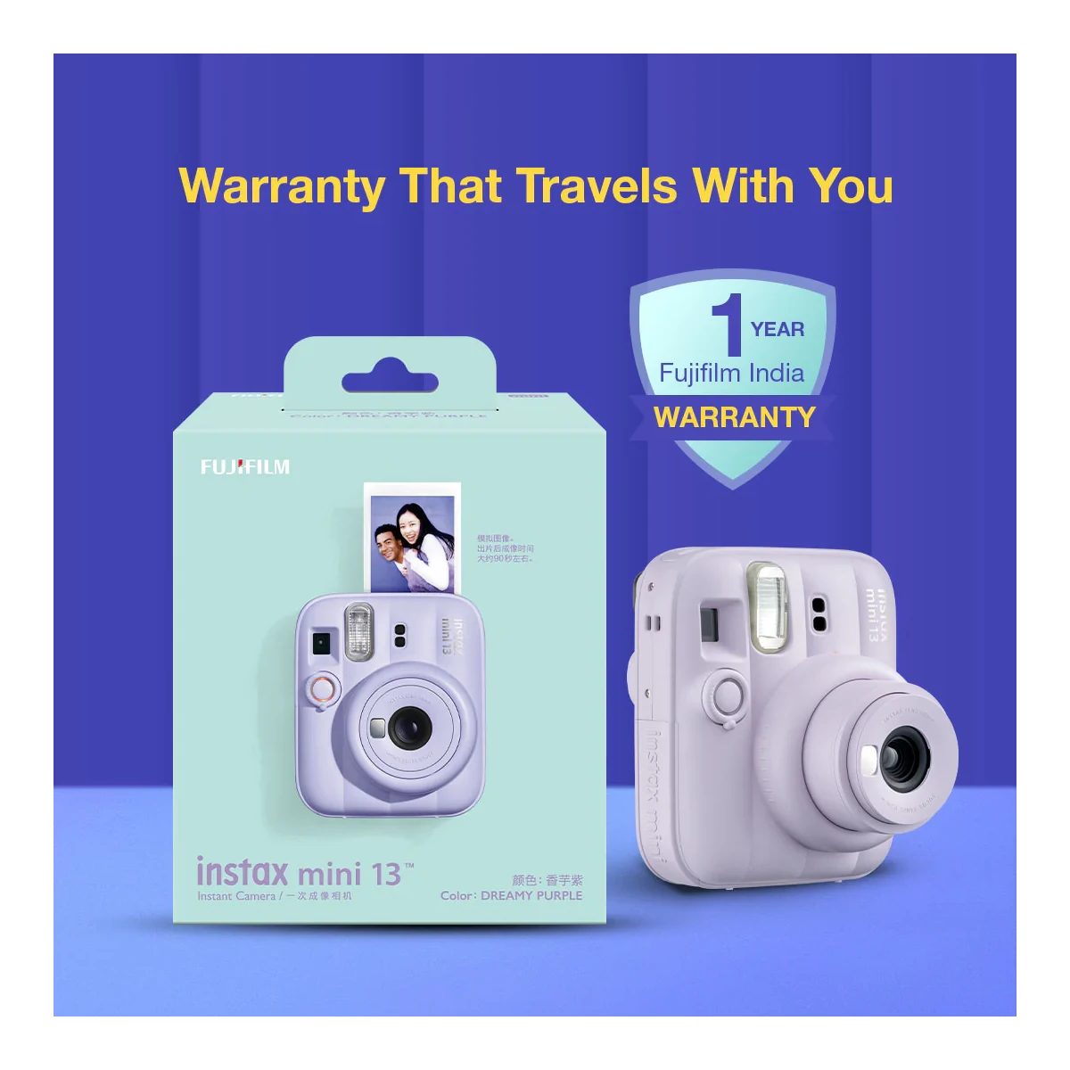 Fujifilm Instax Instant Camera MINI 13 Purple