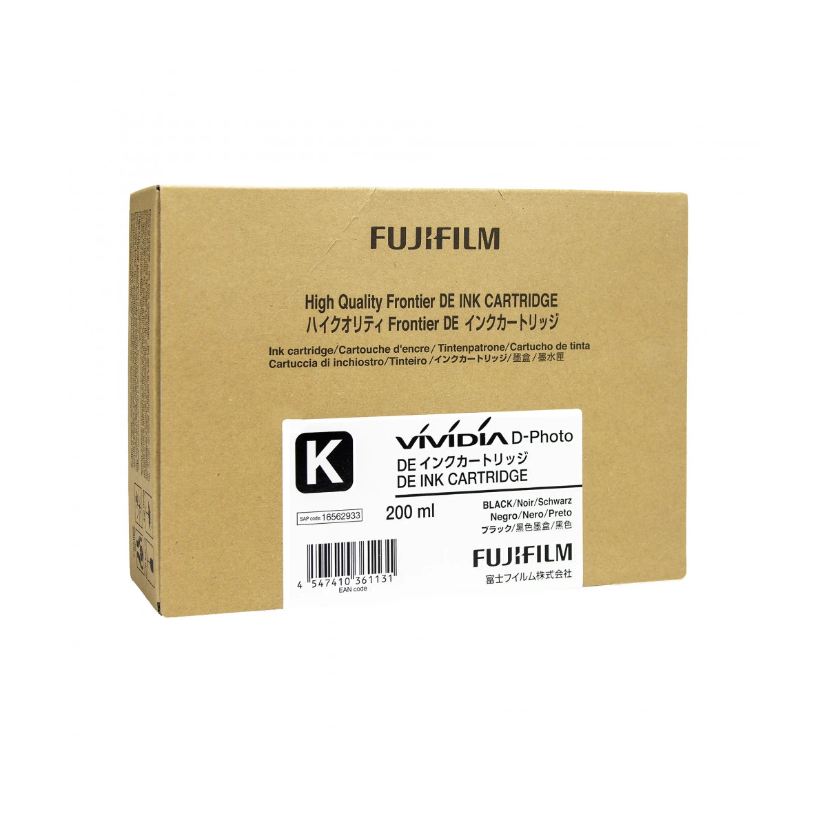 Fujifilm Inkjet Ink Cartridge DE100 200 ml Black