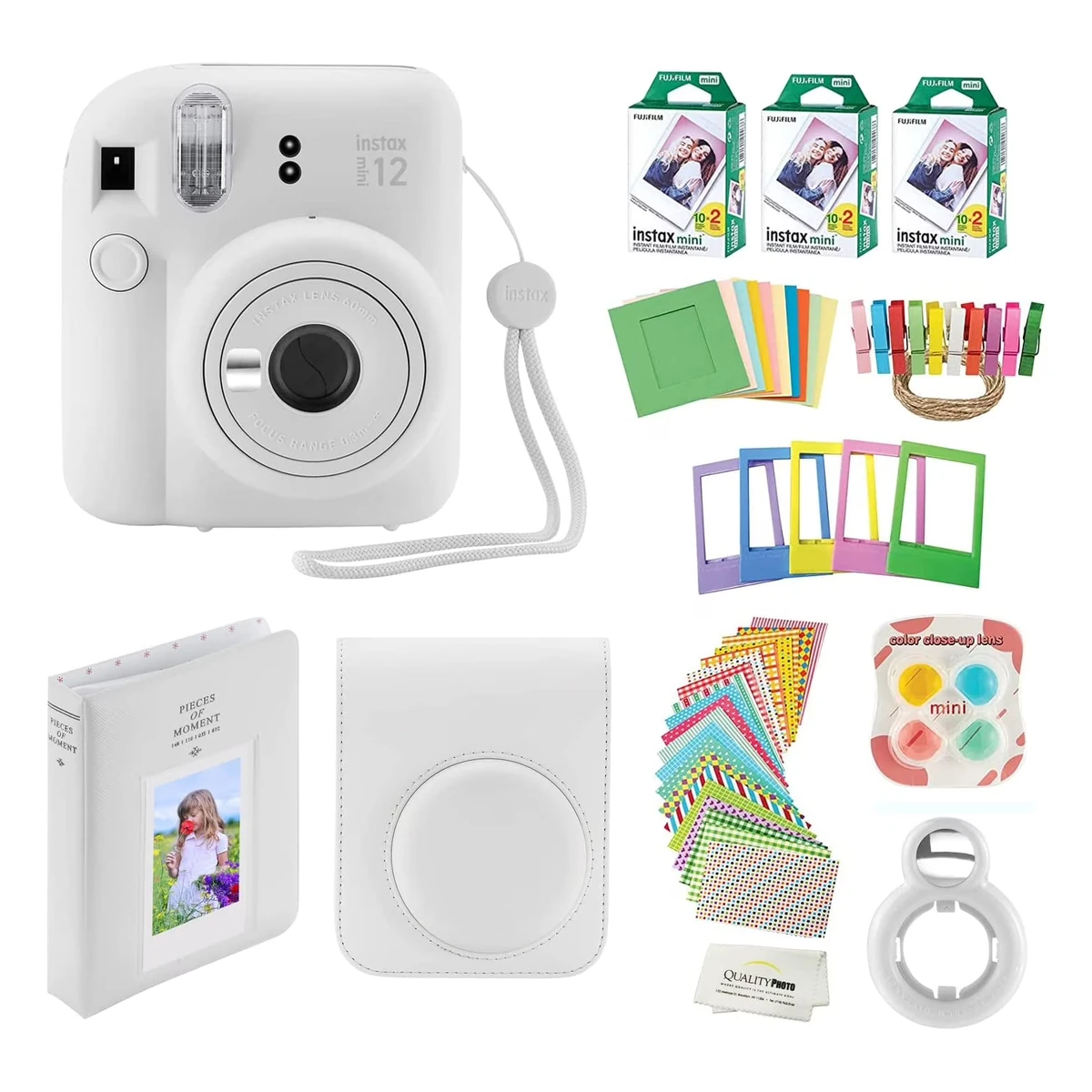 Fujifilm Instax Accessory Kit for Mini12 Clay White