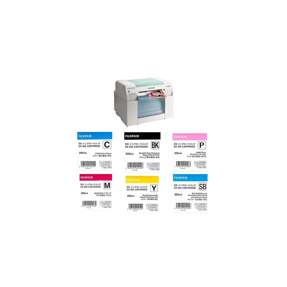 Fujifilm Inkjet Ink Cartridge DX100 200 ml Yellow
