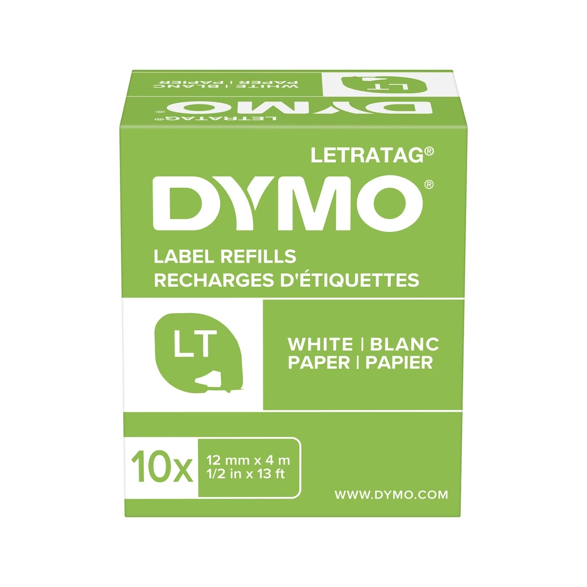LETRATAG cartridge paper, 12mmx4m, white