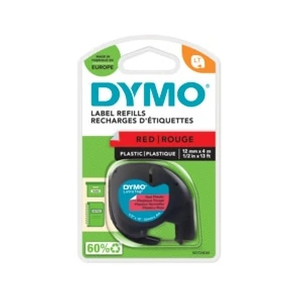 LETRATAG TAPE PLAST RED UK/FR – red