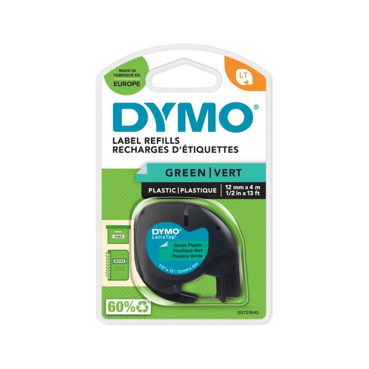 LETRATAG TAPE PLAST GREEN UK/F – green