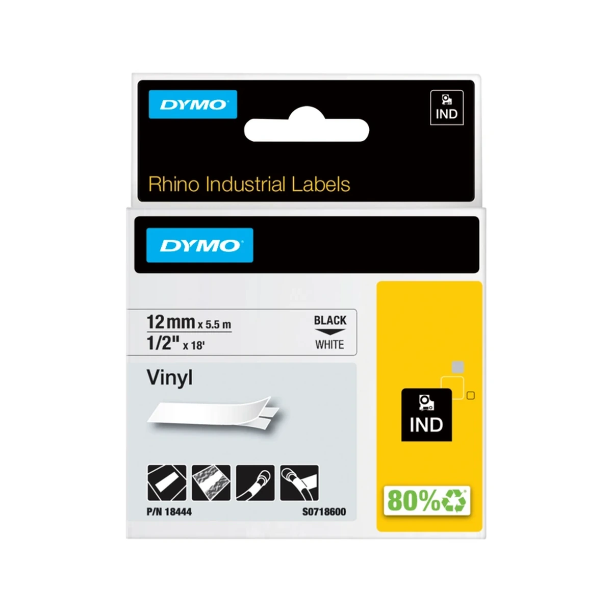 RHINO colored PVC 12mm black/white