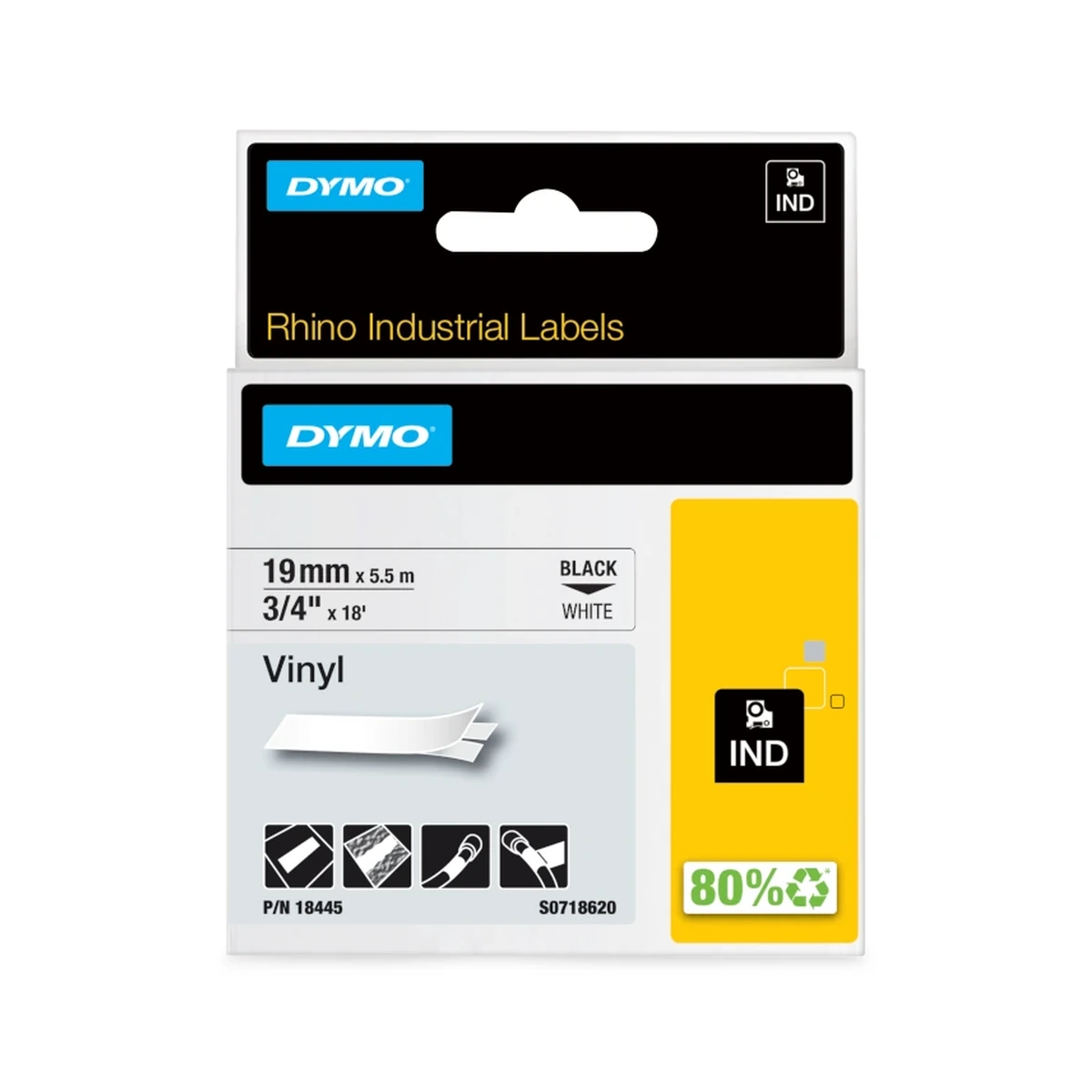 RHINO colored PVC 19mm black/white