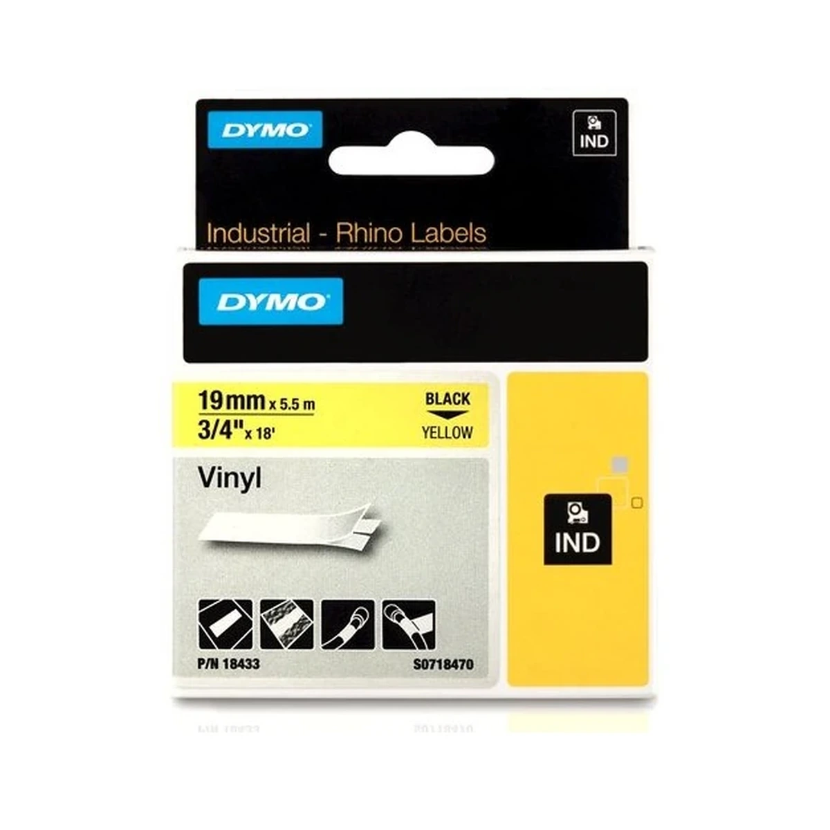 RHINO colored PVC 19mm black/yellow