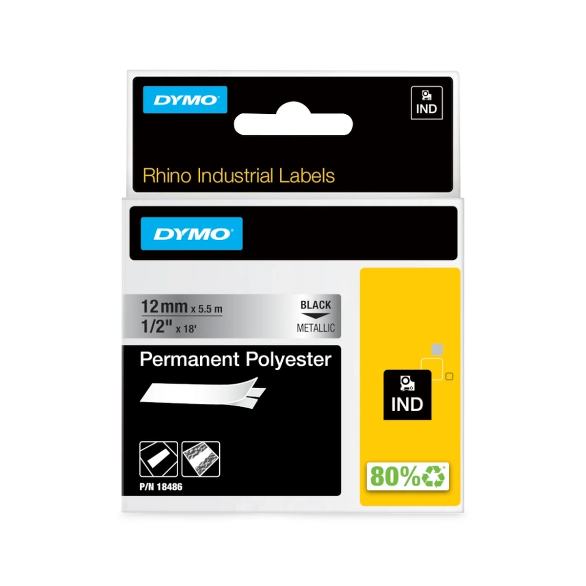 RHINO durable polyester 12mm black/metallic